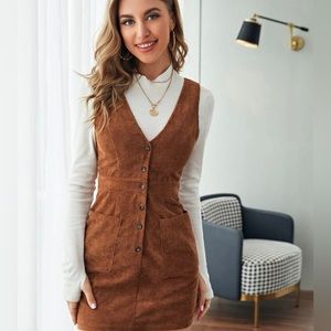 Brown velvet dress